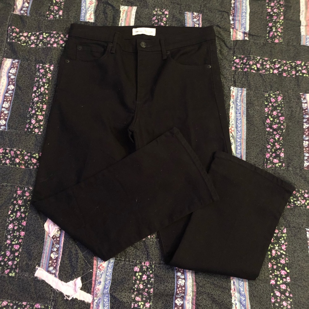 Gap cropped high rise black jeans